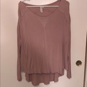 soft pink fashion long sleeve top